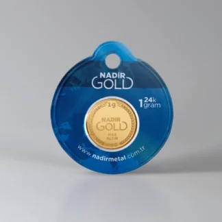 Obverse of Nadir Metal Refinery 24 Karat (995) 1 Gram Gold Round.